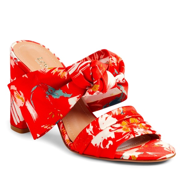 Lewit Shoes - Lewit Rosa Floral Bow Mule Sandals